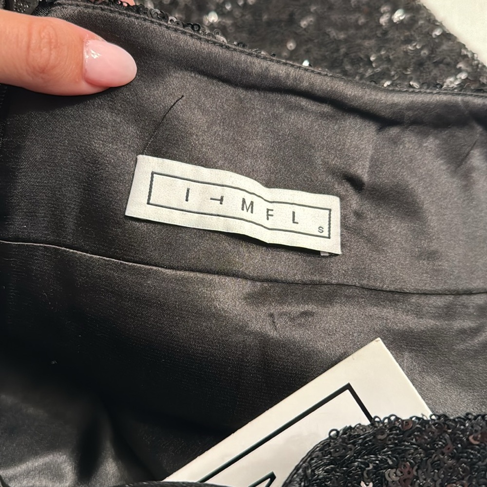 NWT In The Mood For Love Naisha Sequined Mesh Mini Skirt - Picture 4 of 7